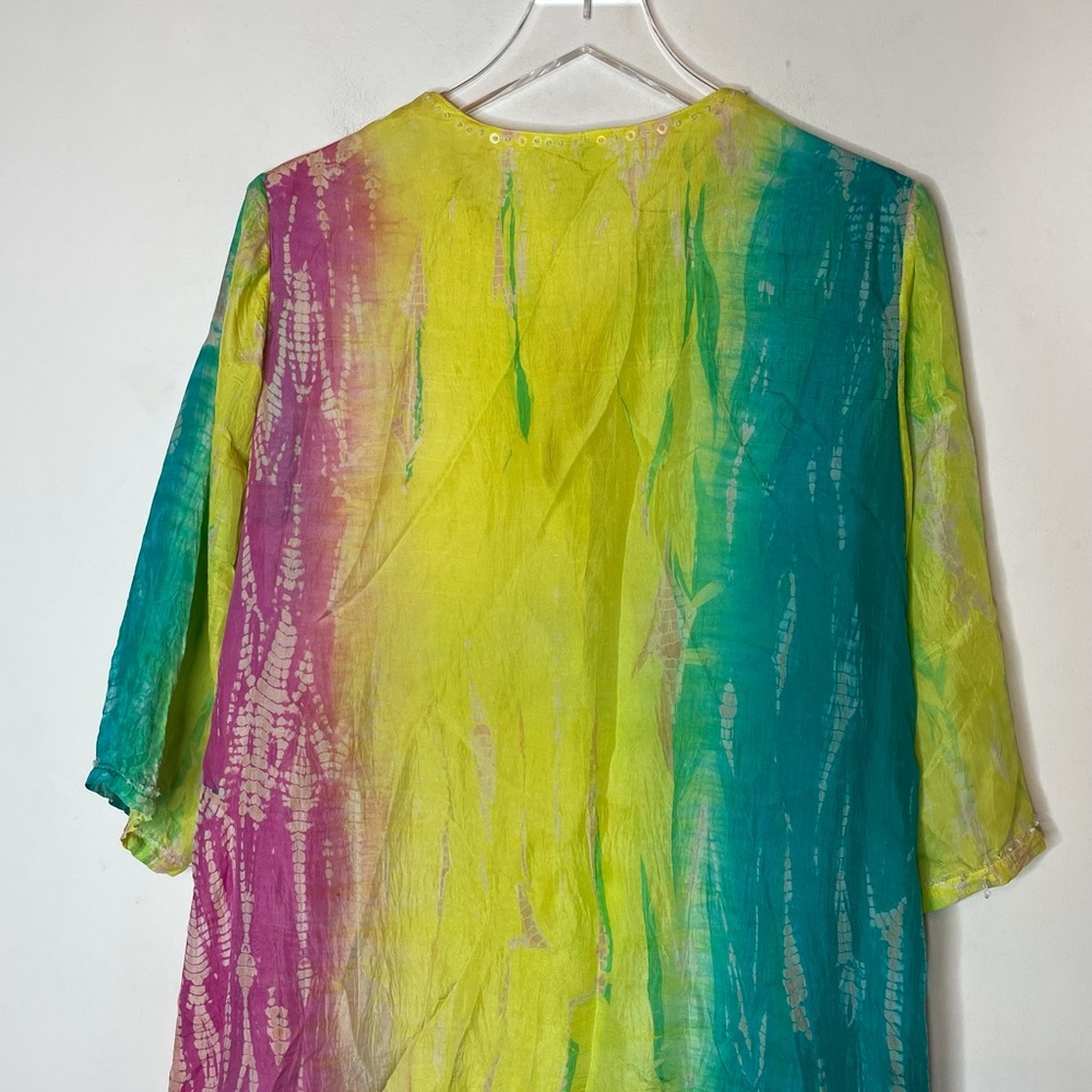 Soft Surroundings Tie Dye Cover Up Caftan Dress - Picture 5 of 8